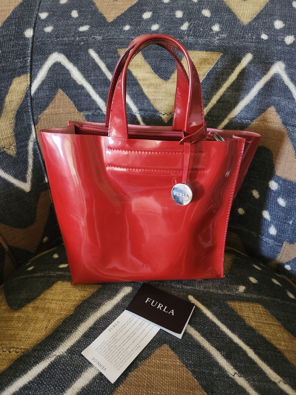 🍒Sale Furla Iconic Y2k Cherry Candy Apple High Gloss Patent Great Y2k Condition